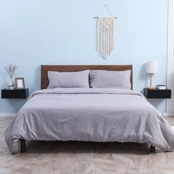 Set med 2 nattduksbord - Väggmonterade flytande sängbord - 1 låda - Modern stil - 40×30×15 cm - Svart