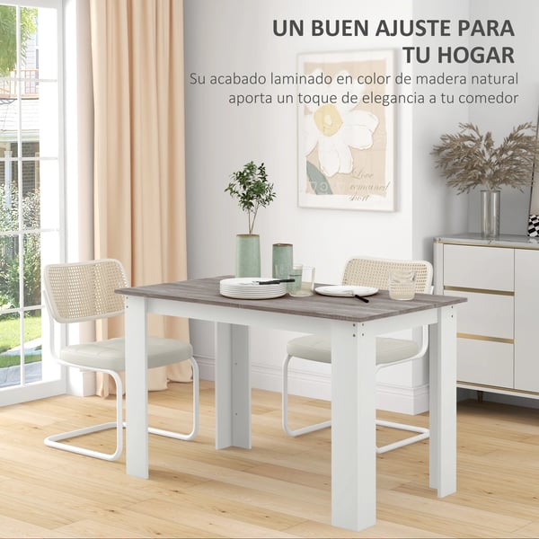 Matbord - Rektangulärt köksbord - För 4–6 personer - Modern design - Mått 120×69×75 cm - Mörkgrå