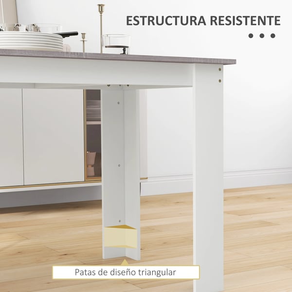 Matbord - Rektangulärt köksbord - För 4–6 personer - Modern design - Mått 120×69×75 cm - Mörkgrå