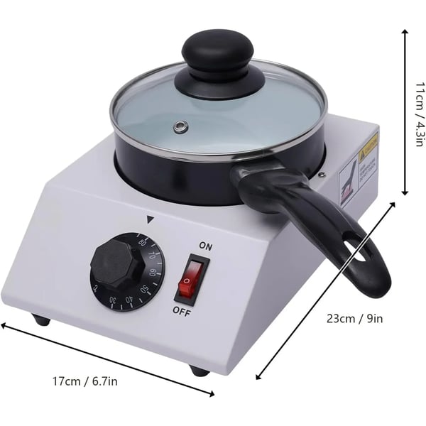 Elektrisk chokoladetempereringsmaskine - Chokoladesmelter - Justerbar 30–85 °C - Effekt 40 W - AC 220–230 V, 50–60 Hz - En Skål - Sort
