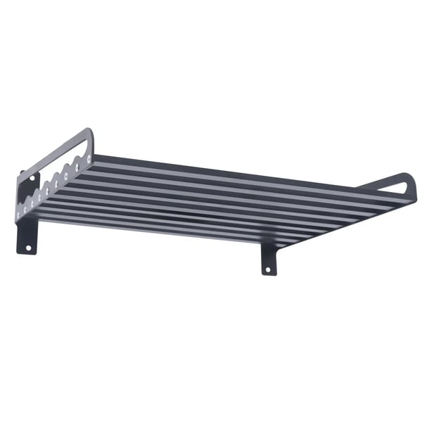 Mikrovågsugnshylla - Väggfäste - Aluminium - 1 Nivå - 50 x 39,5 x 15 cm - Köksförvaring - Svart