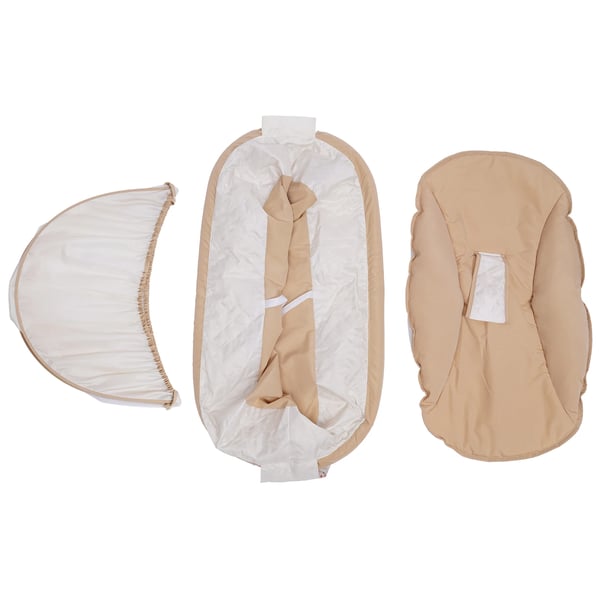Sähköinen vauvakehto - Automaattinen keinusänky - 5 nopeutta - Jopa 25 kg - Kaukosäädin 5 m - 2 cm patja - 5 V 2 W - Tumman khaki