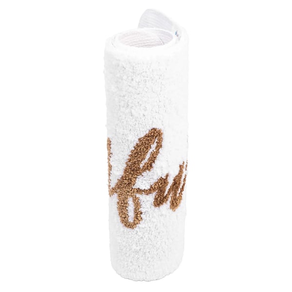 Bademåtte - Skridsikker bademåtte 80x50 cm - Blød - Absorberende - 100% polyester - Maskinfremstillet - Bogstavmønster - Moderne stil - Hvid