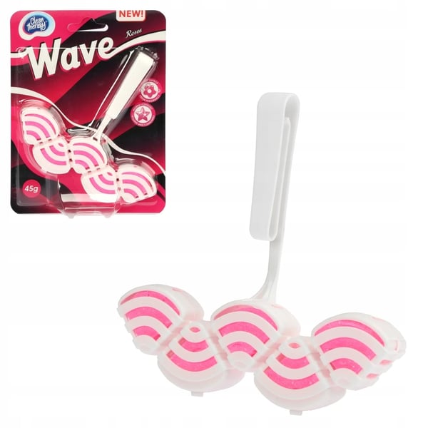 Toiletblok - WC-blok - 45 g - Rosenduft - Plast - Rosa