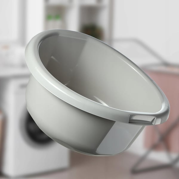 Plastbalje - Opvaskebalje/Vaskefad - Kapacitet 3,5 L - Rund - Med Håndtag - Robust Plastik