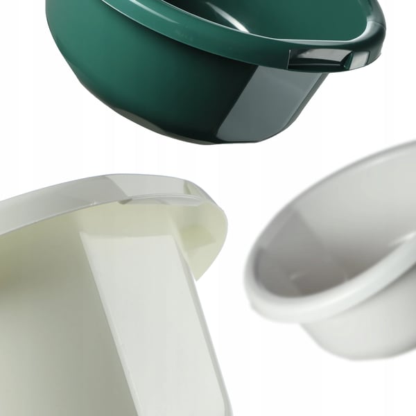 Plastbalje - Opvaskebalje/Vaskefad - Kapacitet 3,5 L - Rund - Med Håndtag - Robust Plastik