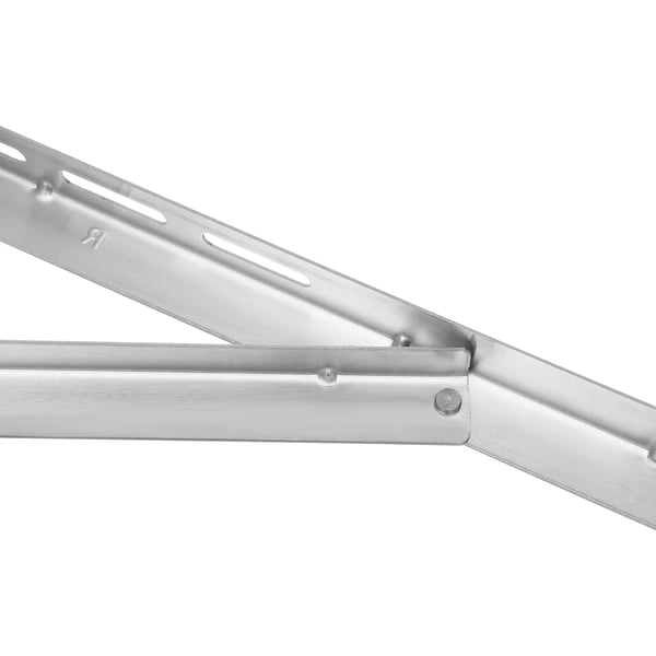 AC udendørsenhed - Vægbeslag - Rustfrit stål - Passer til 1–1,5 HP - 20,3 cm - 1 par - Sølv