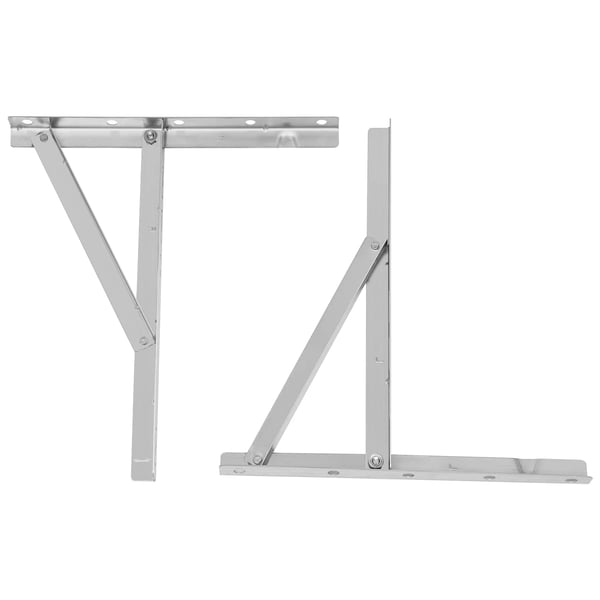 AC udendørsenhed - Vægbeslag - Rustfrit stål - Passer til 1–1,5 HP - 20,3 cm - 1 par - Sølv