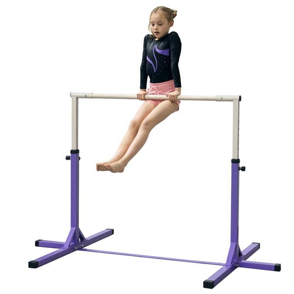 Gymnastikräcke för barn - Justerbar höjd 92–150 cm - Från 3 år - För inomhus - Stabil konstruktion - Lila
