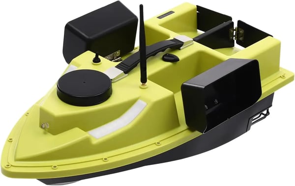 Foderbåd Til Fiskeri - Bait Thrower - 500 m Trådløs Rækkevidde - GPS - LCD Ekkolod - ABS - Gul