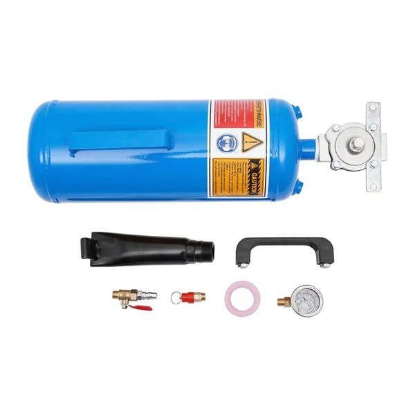 Dækbooster Bead Seater - 8 l dækinflator-tryktank - 145 PSI - Støbejern - Professionel - Blå