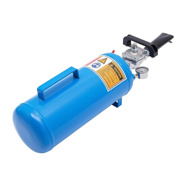 Dækbooster Bead Seater - 8 l dækinflator-tryktank - 145 PSI - Støbejern - Professionel - Blå