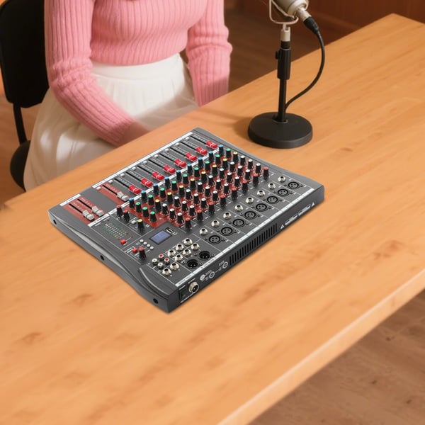 8-kanavainen äänimikseri - DJ/studiomikseri - Bluetooth - USB-liitäntä - Verkkovirta (AC) - Musta