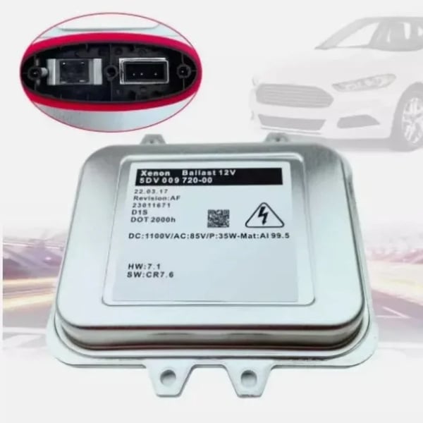 Xenon Forlygte Styreenhed - Ballast 5DV 009 720-001 - 12 V 35 W - Passer 2009–2013 Octavia 3, 2009–2013 9-5 - Sølv