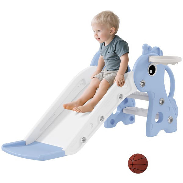 Barnrutschkana 3‑i‑1 - Plast - 1–3 år - 106×51,5×52 cm - Blå