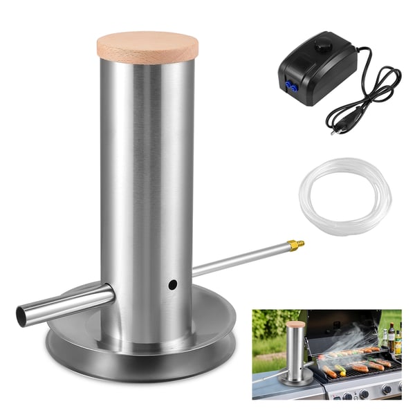 Koldrøggenerator - Tilbehør til BBQ-grill, elektrisk smoker og pillegrill - Justerbar røgprofil - Hvid