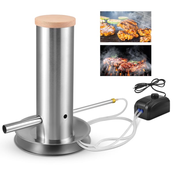 Koldrøggenerator - Tilbehør til BBQ-grill, elektrisk smoker og pillegrill - Justerbar røgprofil - Hvid