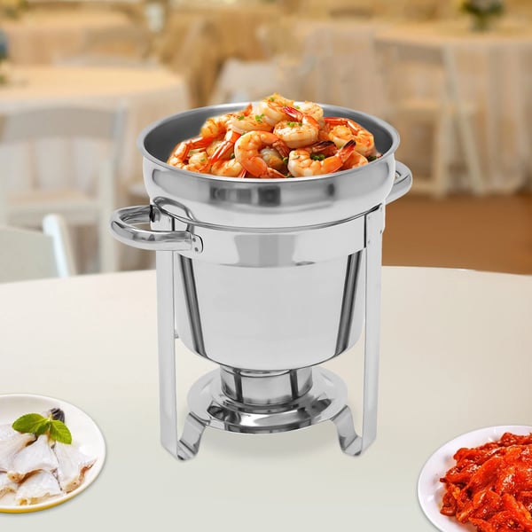 Suppekedel - 7 l kommerciel suppe- og madvarmer - 201 rustfrit stål - Monterbar - Til buffet og catering - Orange