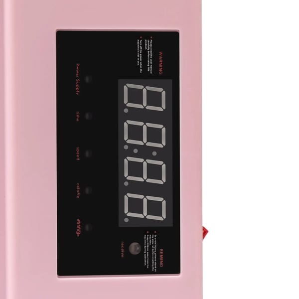 Løbebånd Gåbånd - JC390 - Slankt under skrivebord, 1–6 km/t, Fjernbetjening, LED-display, 740 W børstet kobbermotor, Ingen montering - Pink