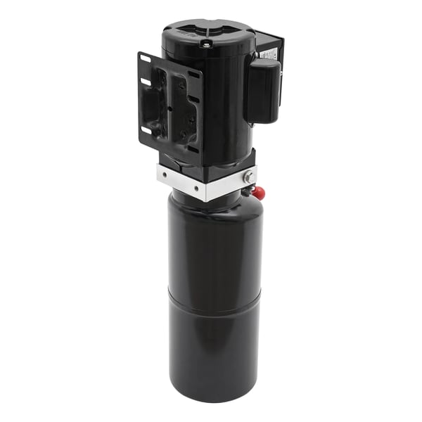 Hydraulikaggregat - Elhydraulisk pumpe - Effekt 2,2 kW - Omdrejninger 2850 o/min - Tank 10 L - Flow 4,6 L/min - Materiale Højkulstofstål - Farve Sort