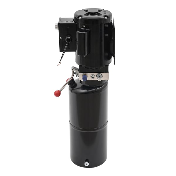 Hydraulikaggregat - Elhydraulisk pumpe - Effekt 2,2 kW - Omdrejninger 2850 o/min - Tank 10 L - Flow 4,6 L/min - Materiale Højkulstofstål - Farve Sort