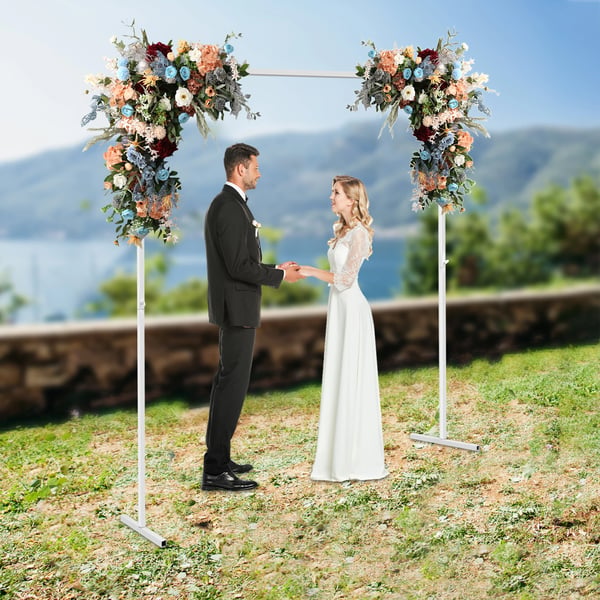 Ballongbåge - Bröllopsbåge Ram - Järn - 2 m - För Blommor och Dekor - Vit