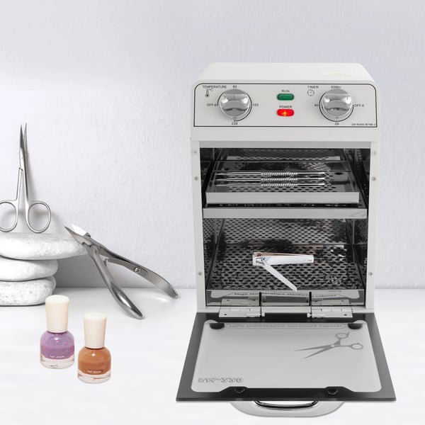 Desinfektionsskab - Dampsterilisator - 220°C høj temperatur - 220–240V - <800 W - Metalhus - Til hjem frisørsalon klinik - Hvid