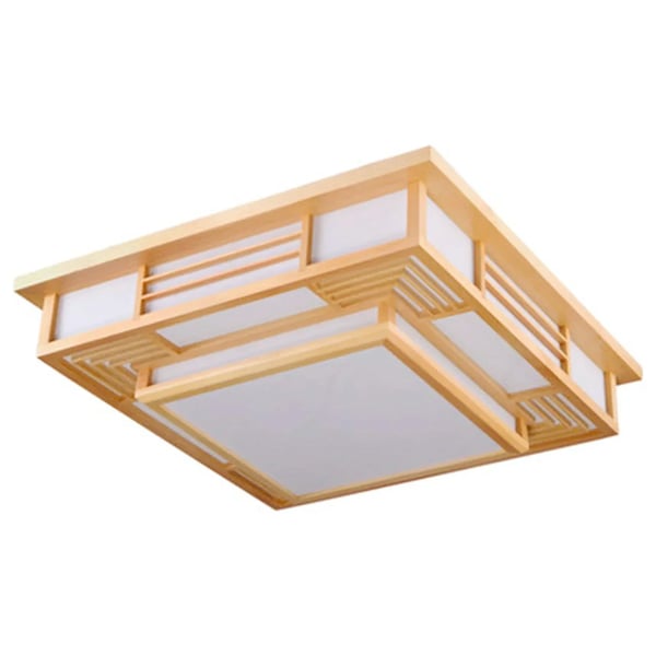 Japansk Tatami - LED Loftlampe - Dæmpbar - Justerbar Farvetemperatur - Træ - 220 V AC - 5–10 m² - Uden Lyskilde - Gul