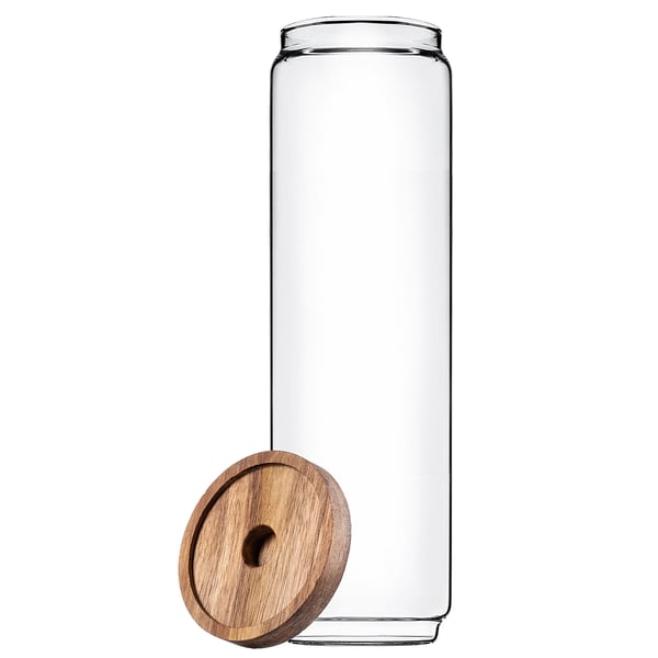 Glaskrukke - Spaghettikrukke/pastabeholder - 1550 ml - Med låg - Køkkenopbevaring