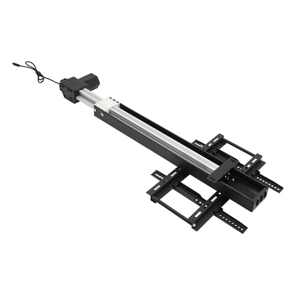 Motoriseret TV-lift - Justerbart bordstativ - 220 V - Fjernbetjening - Højdejusterbar - Til 66–145 cm TV - Metal - Sort