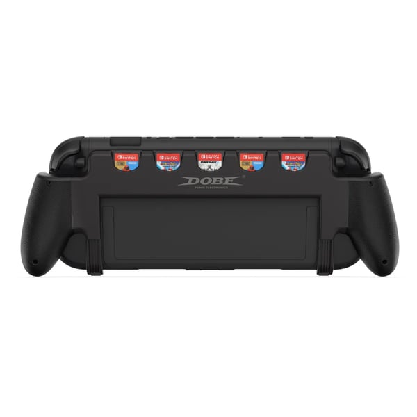 Greb til Switch 2 - TNS-3179 Håndgreb - Ergonomisk Design - 5 Spilkortpladser - Indbygget Opbevaring - Bærbar - Sort
