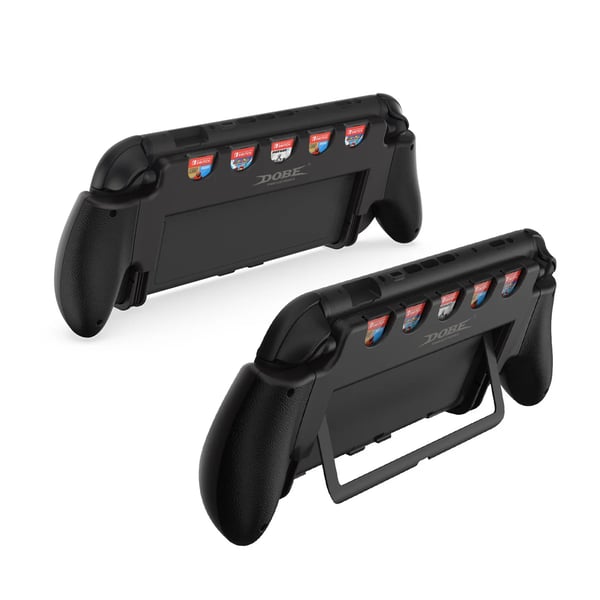 Greb til Switch 2 - TNS-3179 Håndgreb - Ergonomisk Design - 5 Spilkortpladser - Indbygget Opbevaring - Bærbar - Sort
