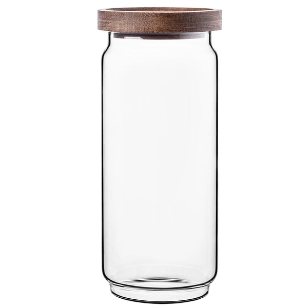 Glas opbevaringskrukke - Madbeholder - Med låg - 950 ml - Til krydderier og nudler