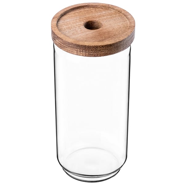 Glas opbevaringskrukke - Madbeholder - Med låg - 950 ml - Til krydderier og nudler