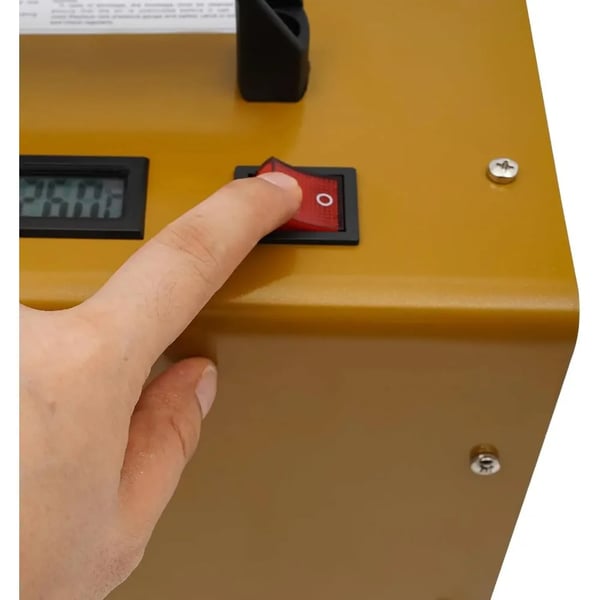 PCP elektrisk kompressor - Boosterpumpe - 300 bar - 220V EU-stik - 0–6,8 L - Til paintball/dykflasker - Gul