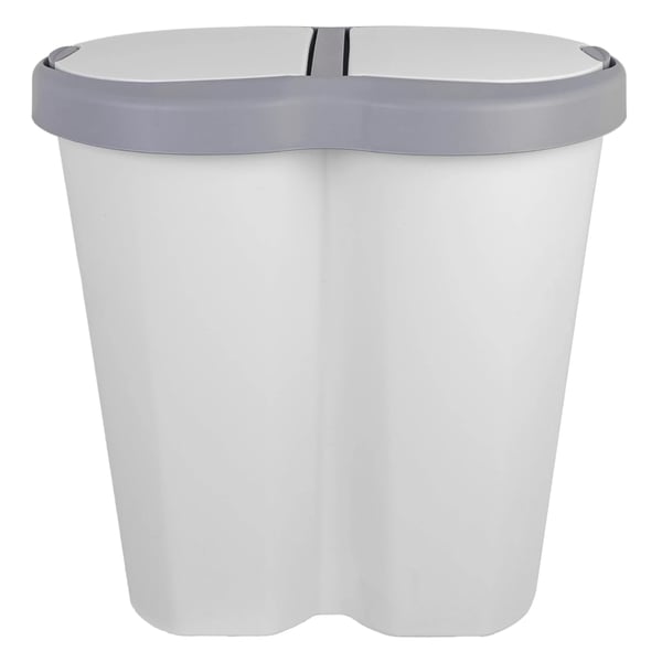Skraldespand - Affaldssorteringsbeholder - 40 L - Dobbelt Rum - 2 Klapper - Genbrug
