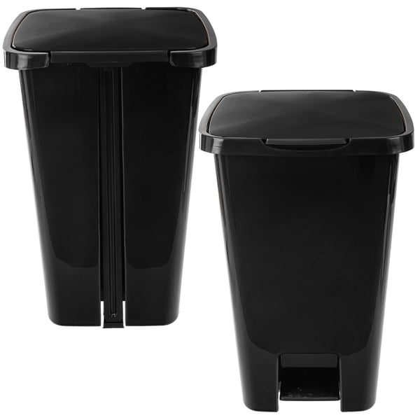 Skraldespand - Pedalspand - 45 l - Plast - Med Fodpedal - Sort