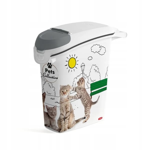 Hundfoderbehållare - Fodertunna - 23 L Kapacitet - Rymmer 10 kg Torrfoder - Stor