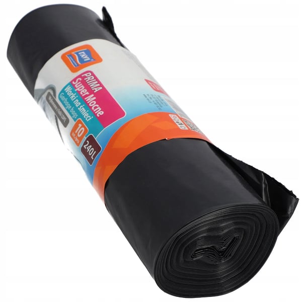 Affaldsposer - Skraldeposer - 240 l - Stærke - Til Affaldssortering - 10 stk