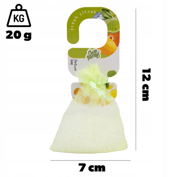 Luftfrisker til bil og rum - Hængende duftkort - Frisk citrusduft - Langtidsholdbar - Neutraliserer lugte
