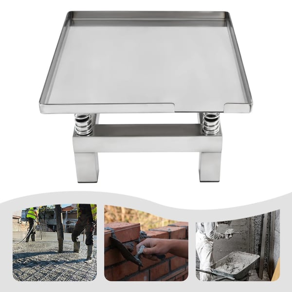 Vibrationsbord til beton - Mini vibrationsbord - 50 W - 350 x 350 mm - Rustfrit stål - 220 V - 3000–3600 o/min