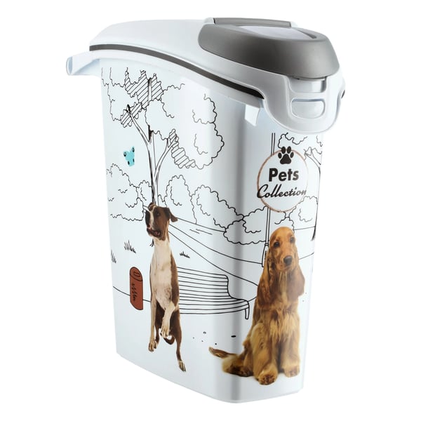 Foderbeholder til hund - Opbevaringsboks - 23 l Kapacitet - Til 10 kg Tørfoder - Stor