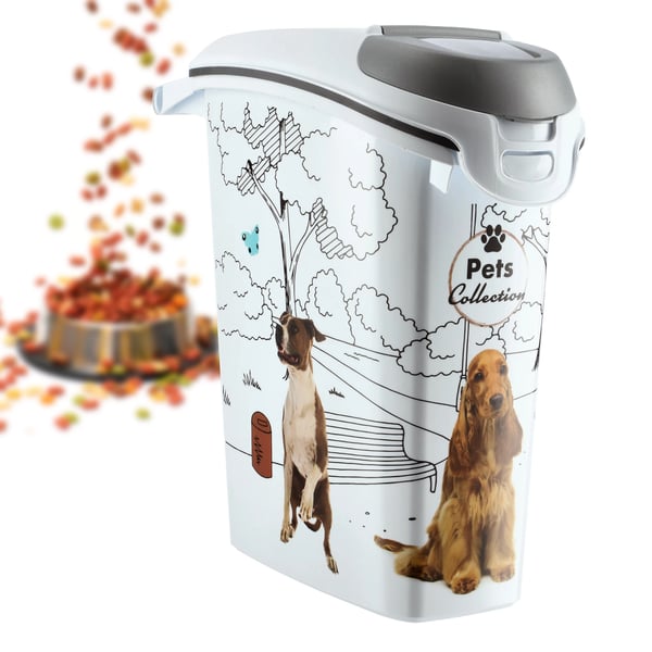Hundfoderbehållare - Förvaringslåda - 23 l Volym - För 10 kg Torrfoder - Stor