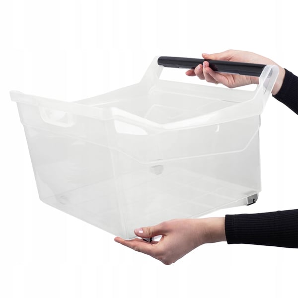 Opbevaringsboks - Skabsorganizer - 29 L - 38×38×25 cm - Med Hjul - Plast