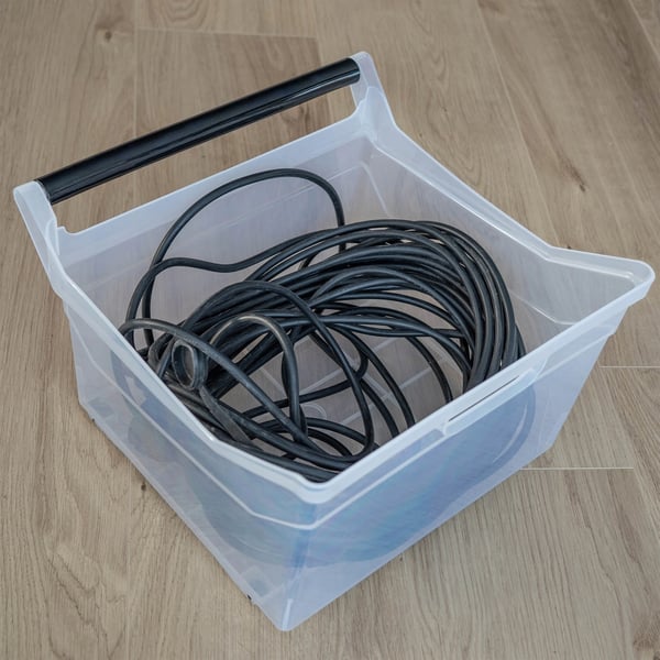 Opbevaringsboks - Skabsorganizer - 29 L - 38×38×25 cm - Med Hjul - Plast