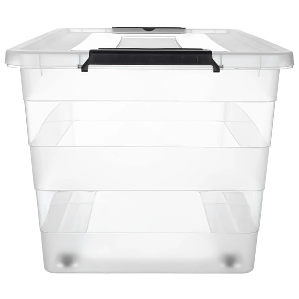 Opbevaringskasse - Plastkasse med låg - 55 l - Til legetøj - Legetøjskasse