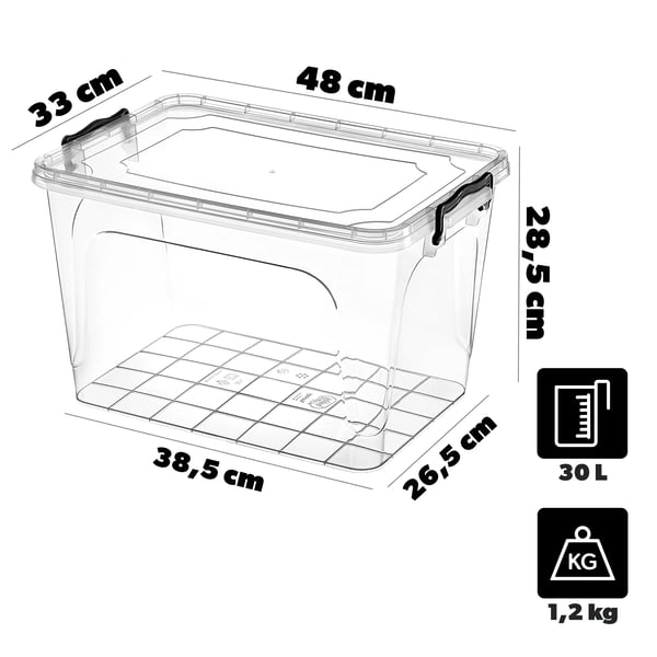 Fødevarebeholder & opbevaringsboks - Rektangulær - 30 l - Plast - Til bikagerammer Wielkopolski (Greater Poland)