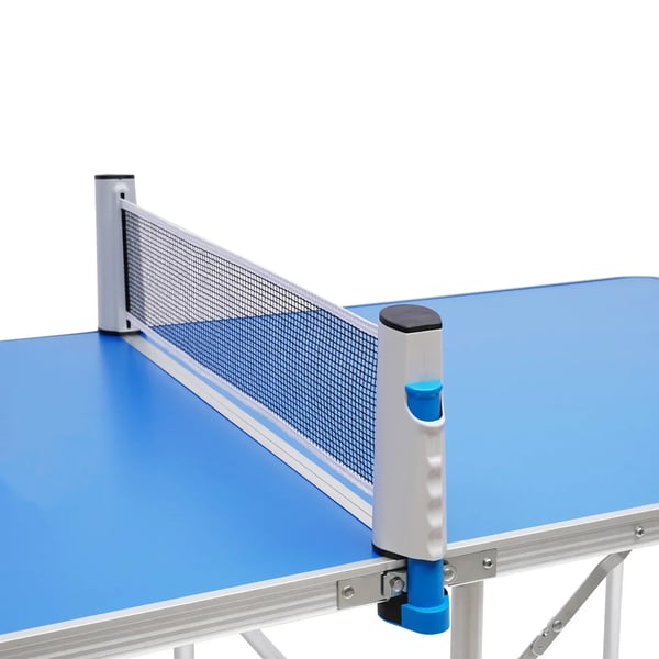 Bordtennisbord / Pingpongbord - Sammenklappeligt indendørs - 152×76×76 cm - MDF + aluminium - 2 bat, 3 bolde, net - Sammenfoldet 76×76×7 cm