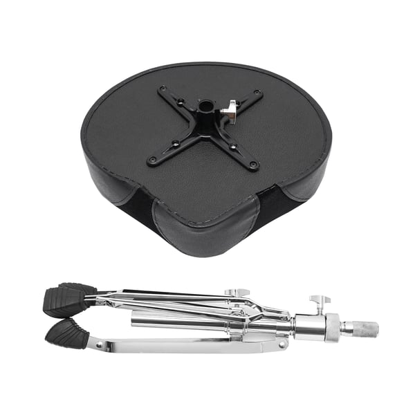 Trumstol - Höjdjusterbar pall - Halkfri - Ergonomisk sits - 100 kg maxbelastning - För vuxna & barn - Svart/Silver
