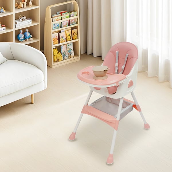 Babystol - 2-i-1 model - Fodstøtte - Fra 6 måneder - Plast - Unisex - Lyserød